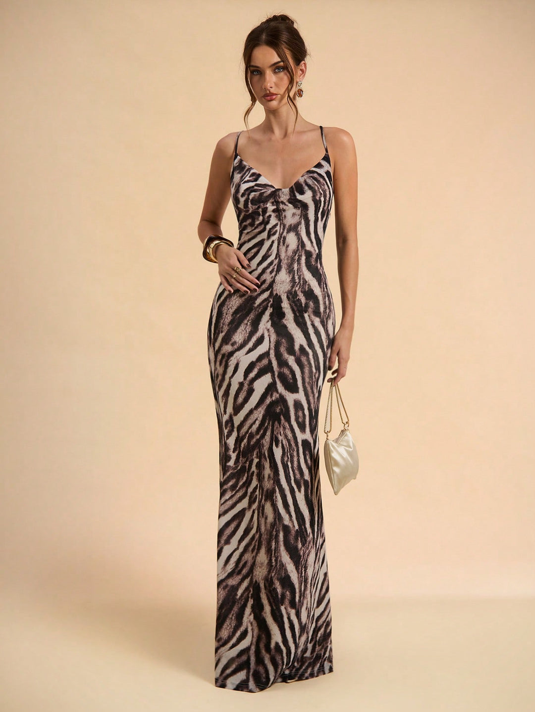Rochie maxi SHEIN, maro
