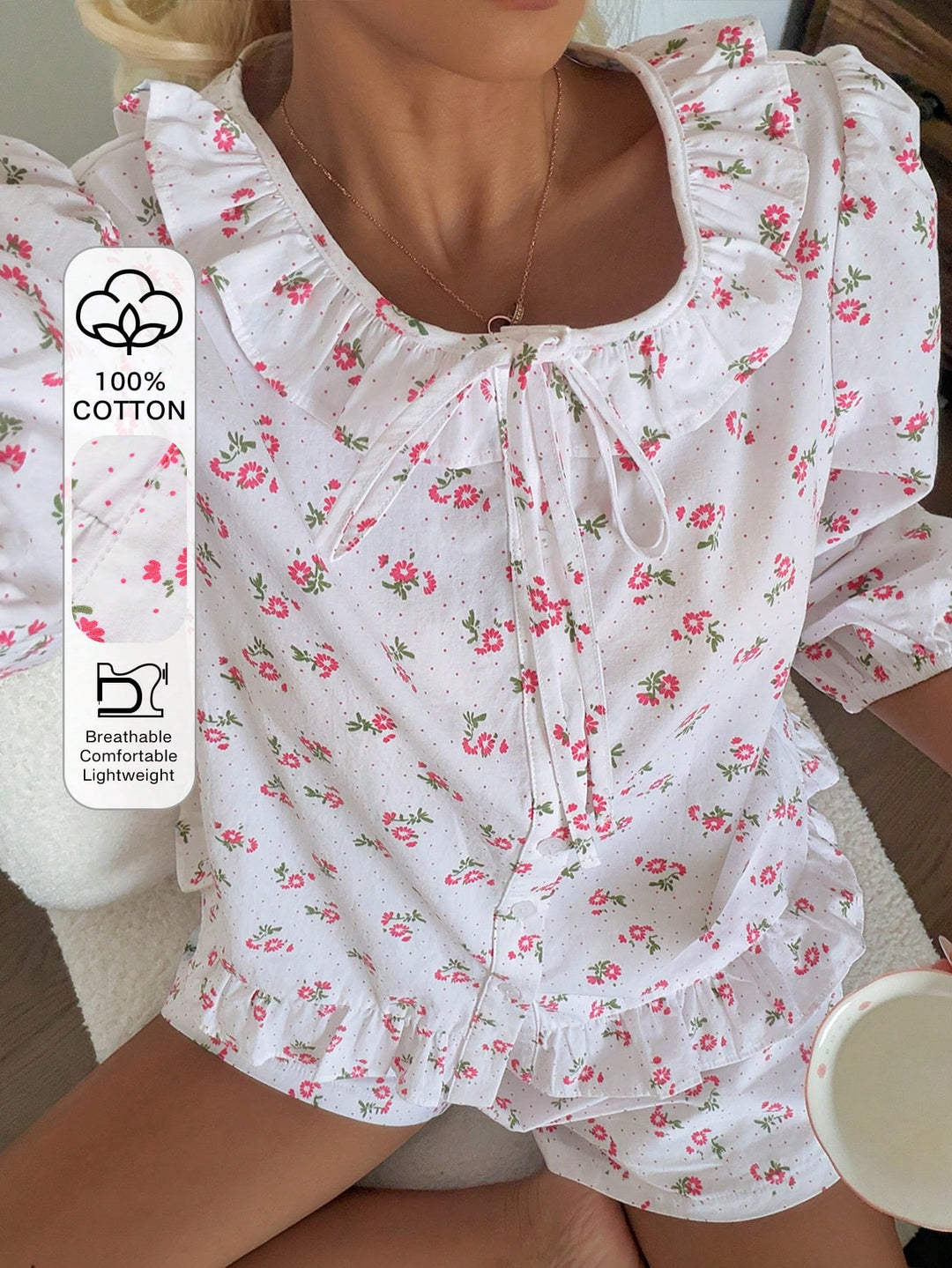 Pijama SHEIN, alb
