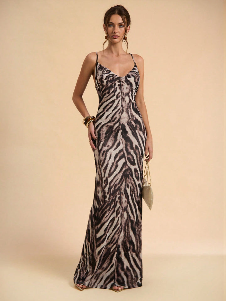 Rochie maxi SHEIN, maro