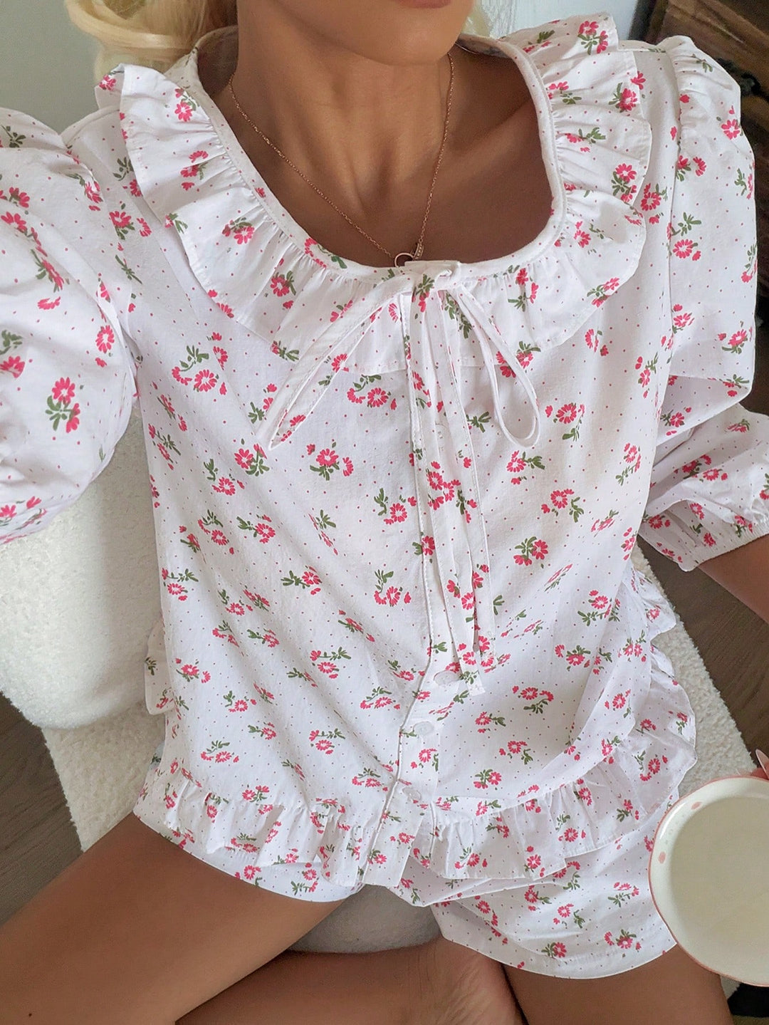 Pijama SHEIN, alb