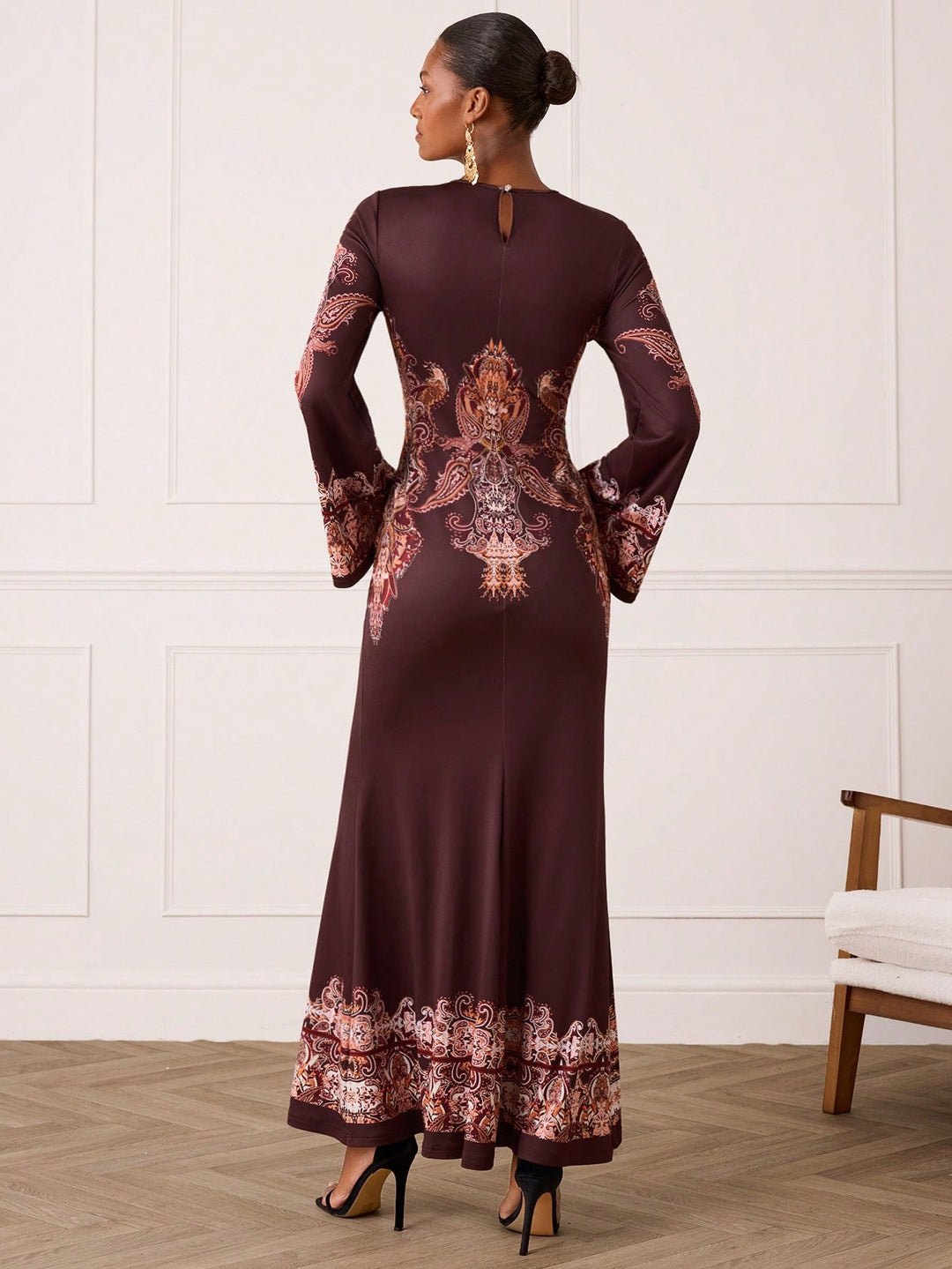 Rochie maxi SHEIN, maro