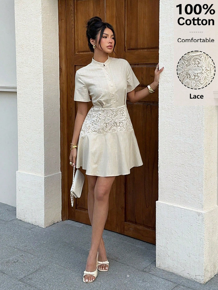 Rochie scurtă SHEIN, bej