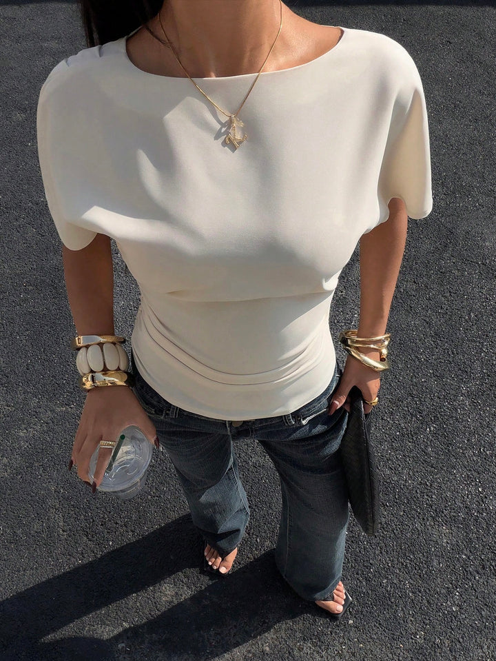 Bluza eleganta cu drapaj SHEIN, roz