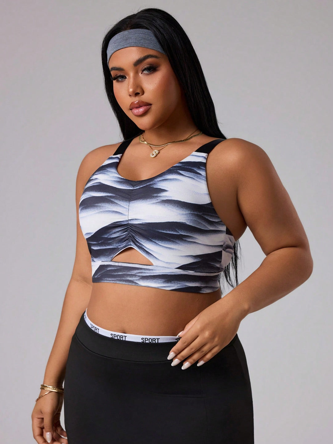 SHEIN sportmelltartó, fekete