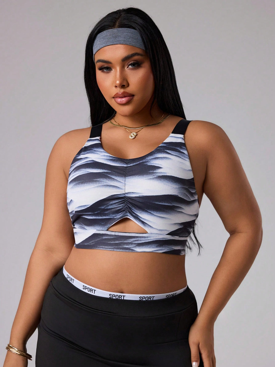 SHEIN sportmelltartó, fekete
