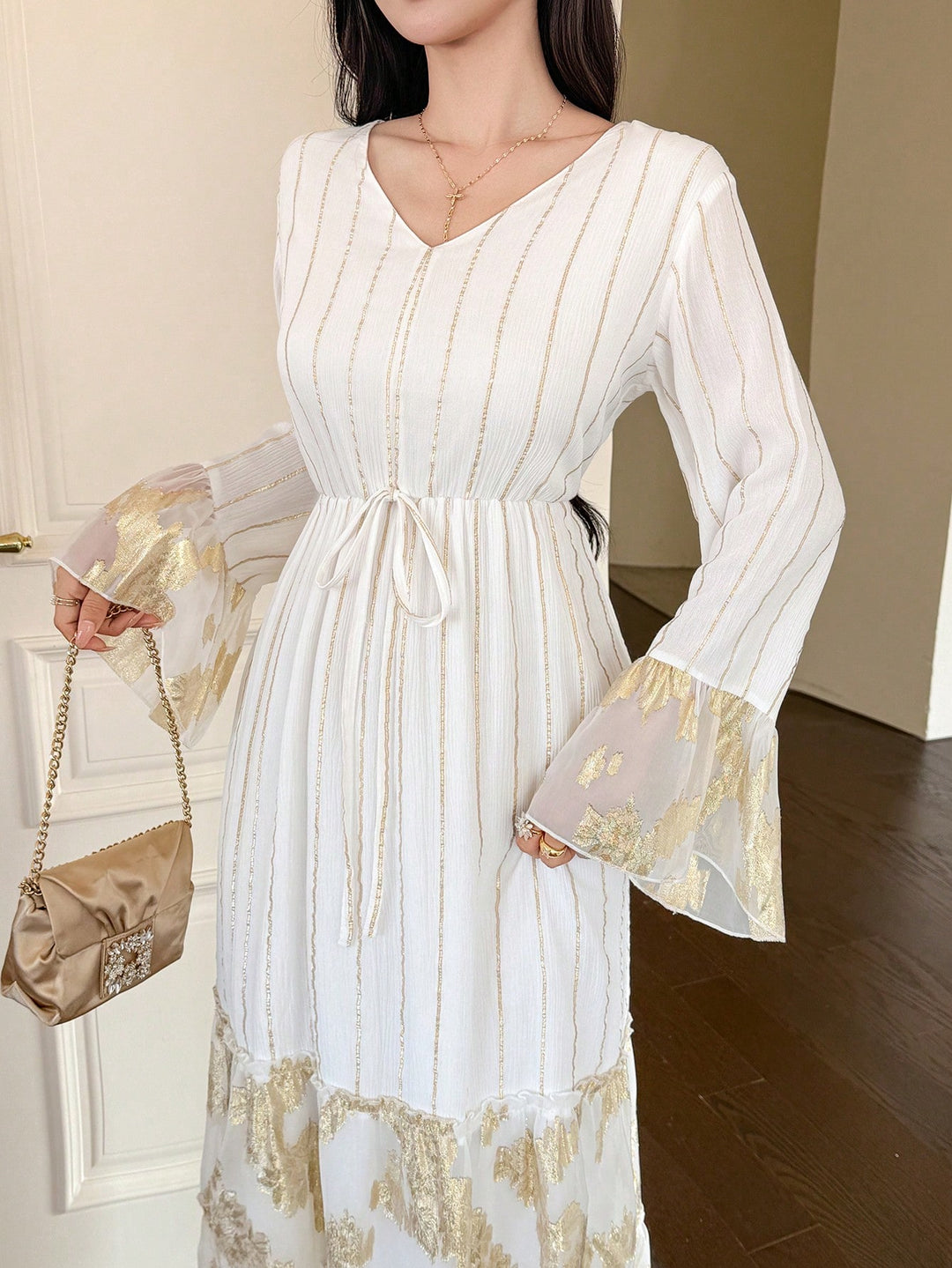 Rochie midi SHEIN, alb