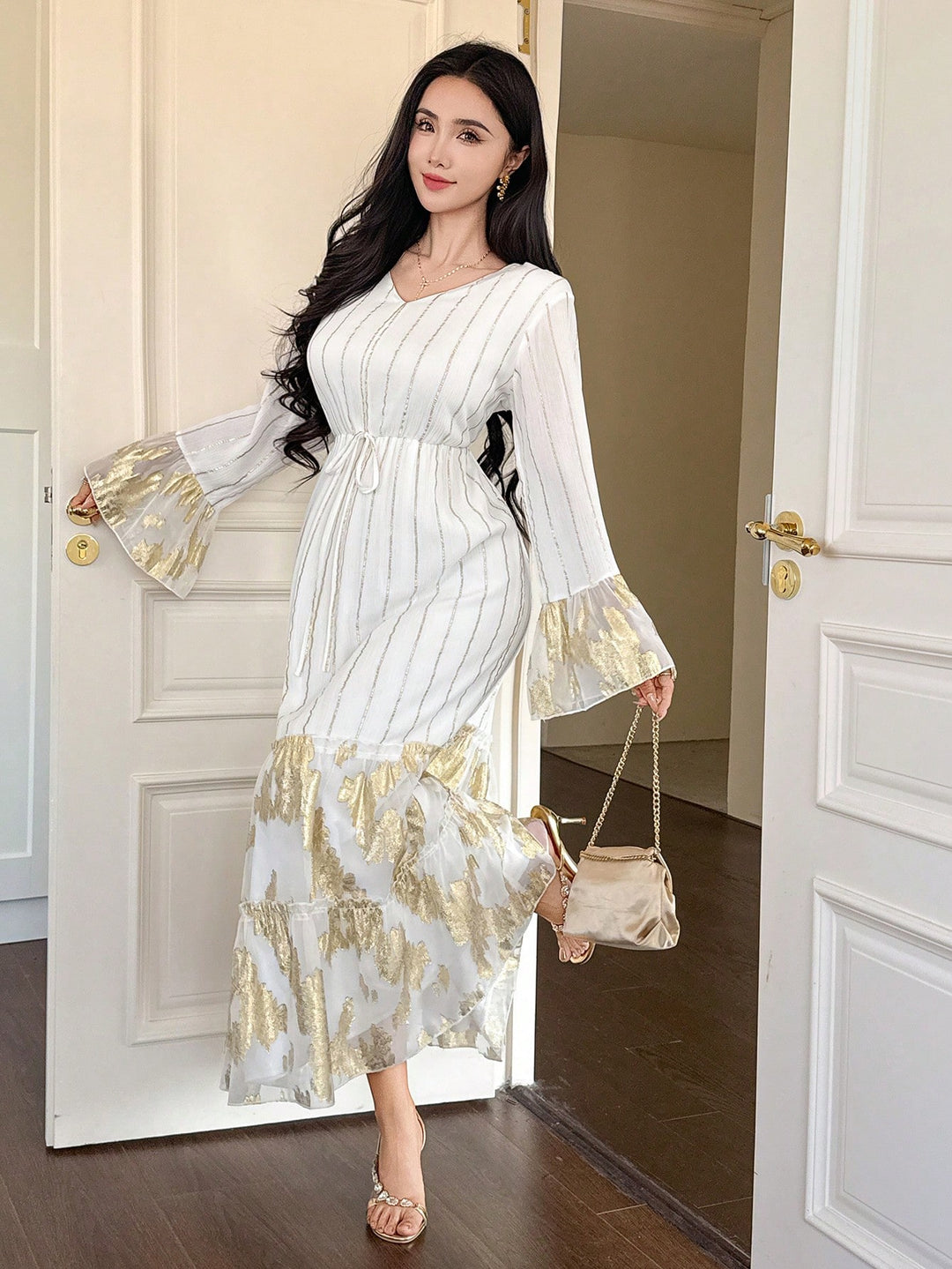 Rochie midi SHEIN, alb