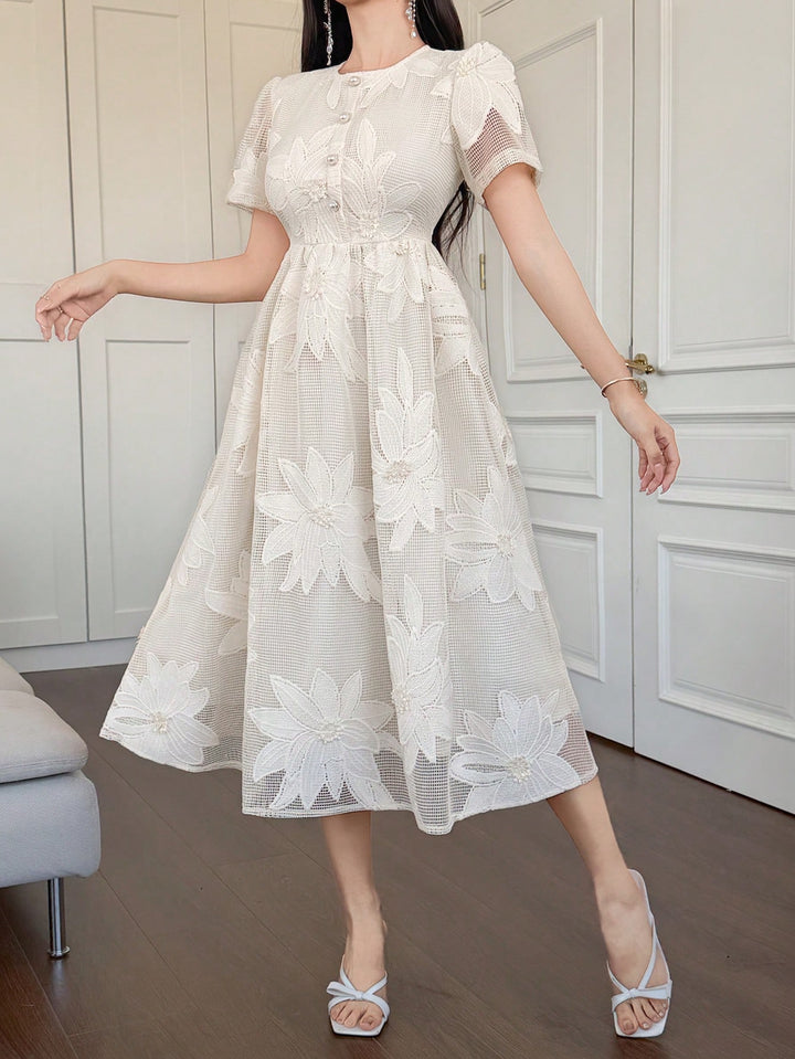 Rochie midi SHEIN, bej