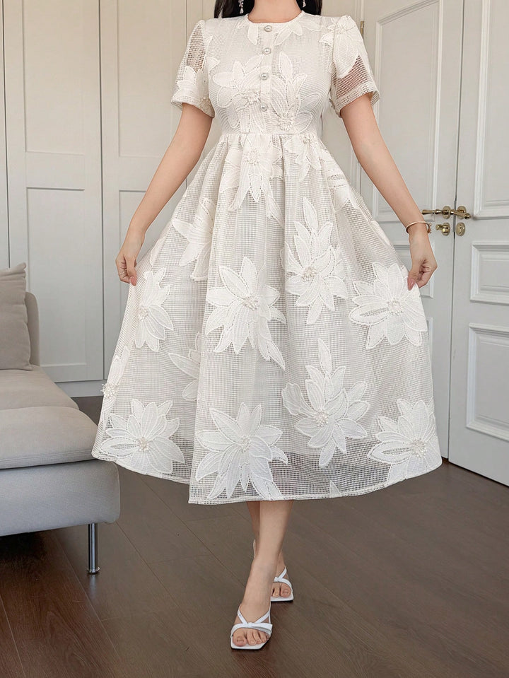 Rochie midi SHEIN, bej