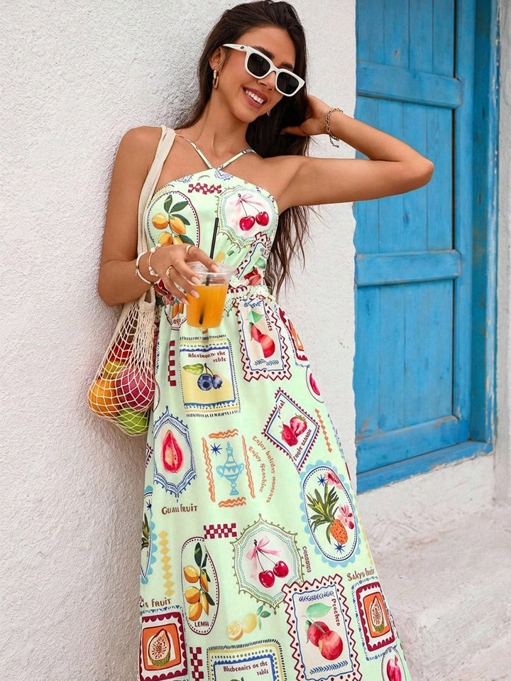 Rochie maxi SHEIN, verde