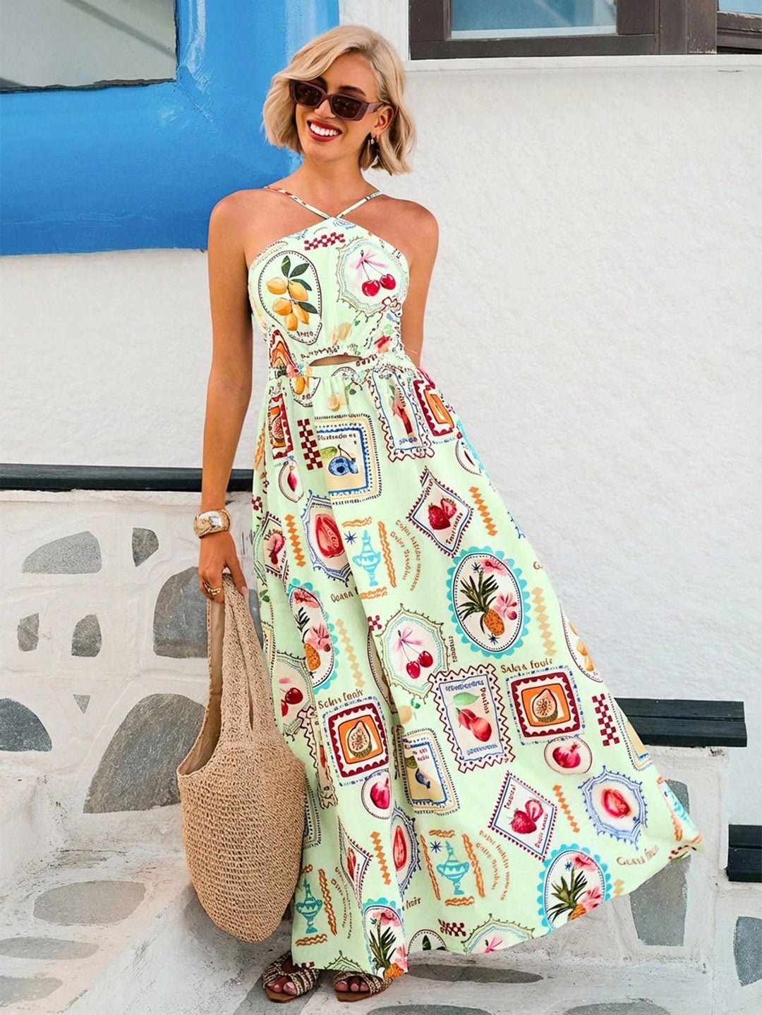 Rochie maxi SHEIN, verde
