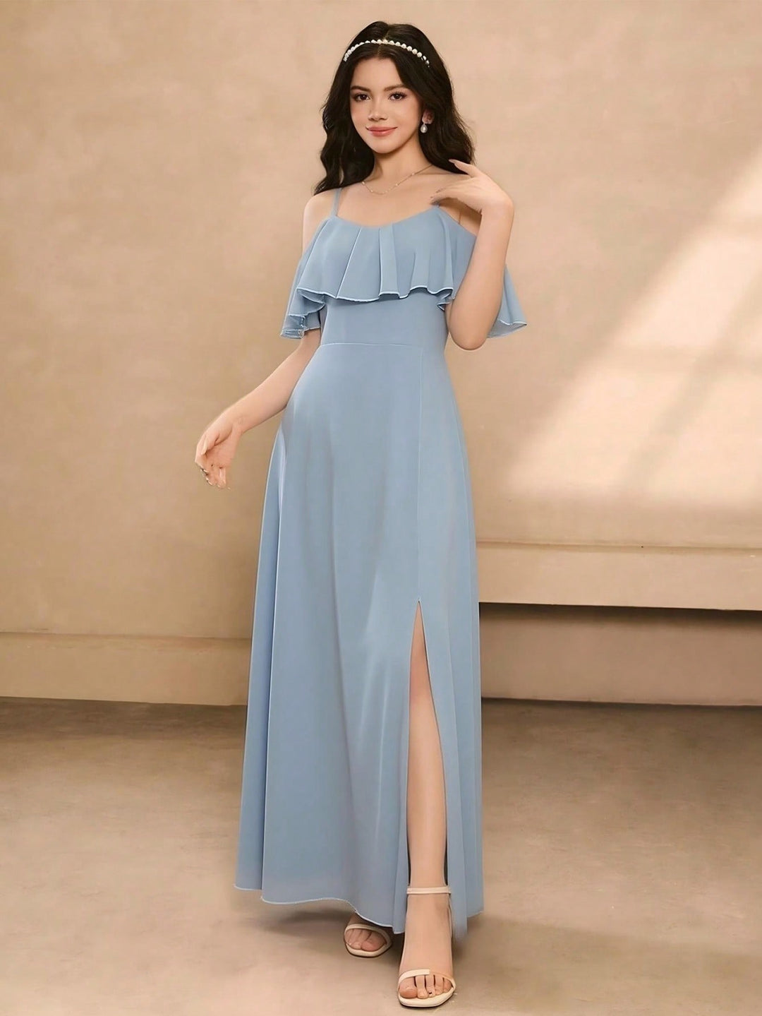 Rochie slip SHEIN, albastru