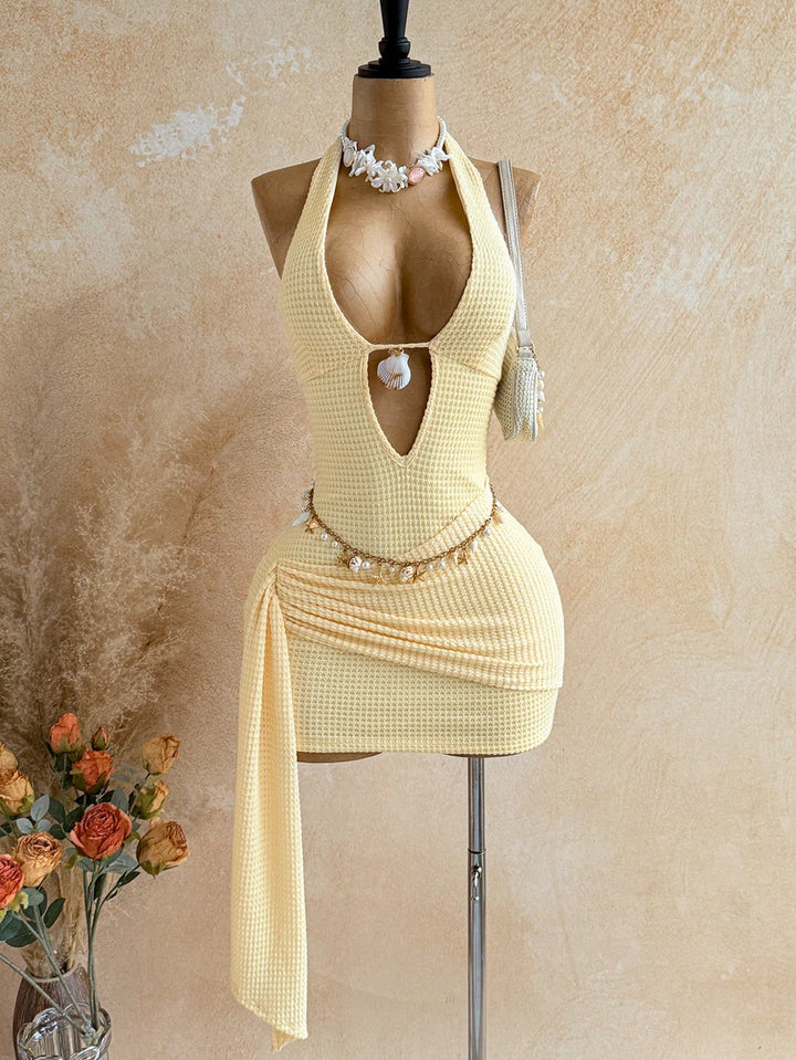 Rochie mini SHEIN, galben