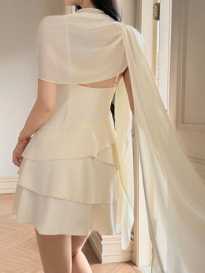 Rochie scurtă SHEIN, bej
