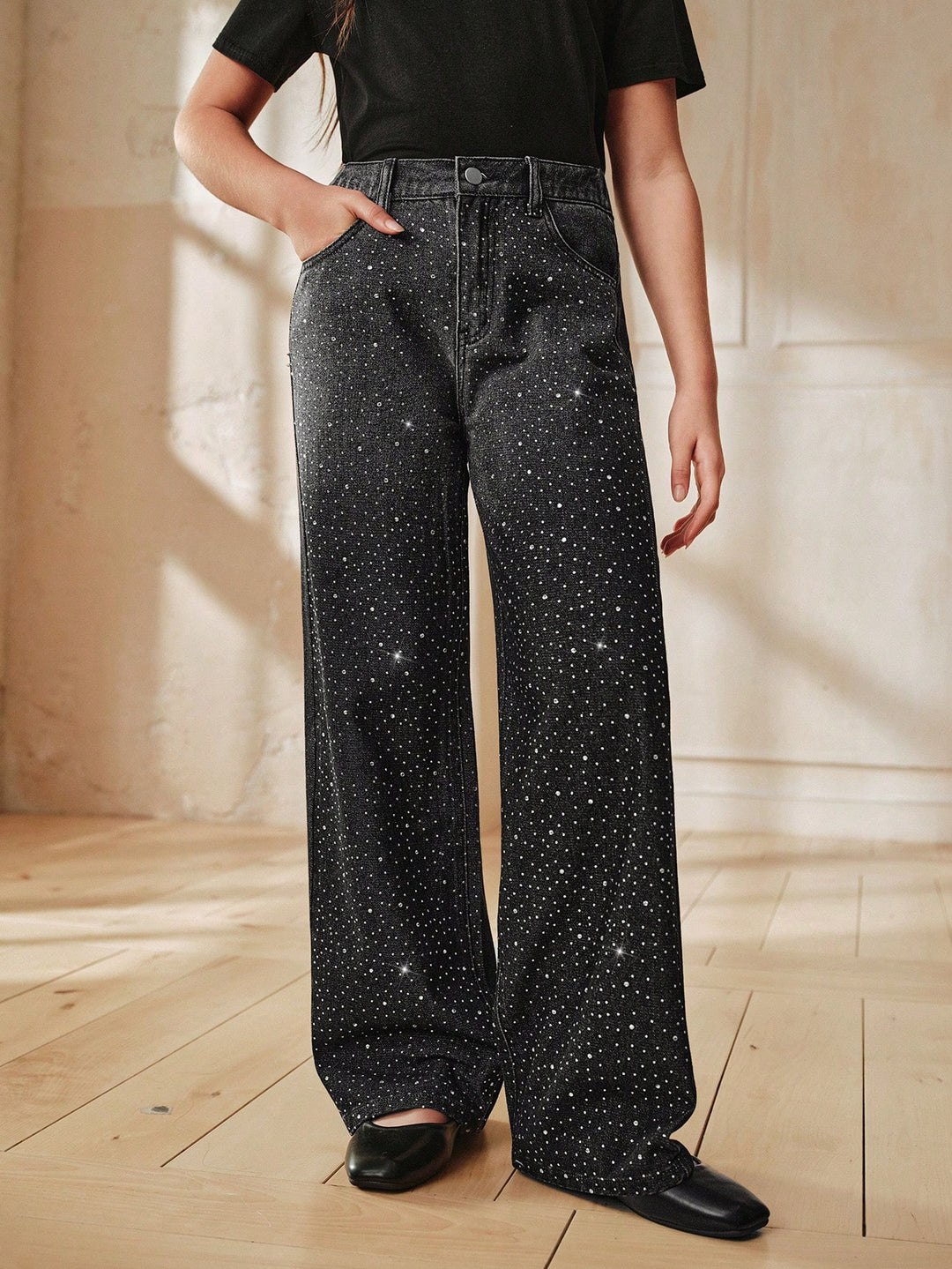 Jeans SHEIN, fekete