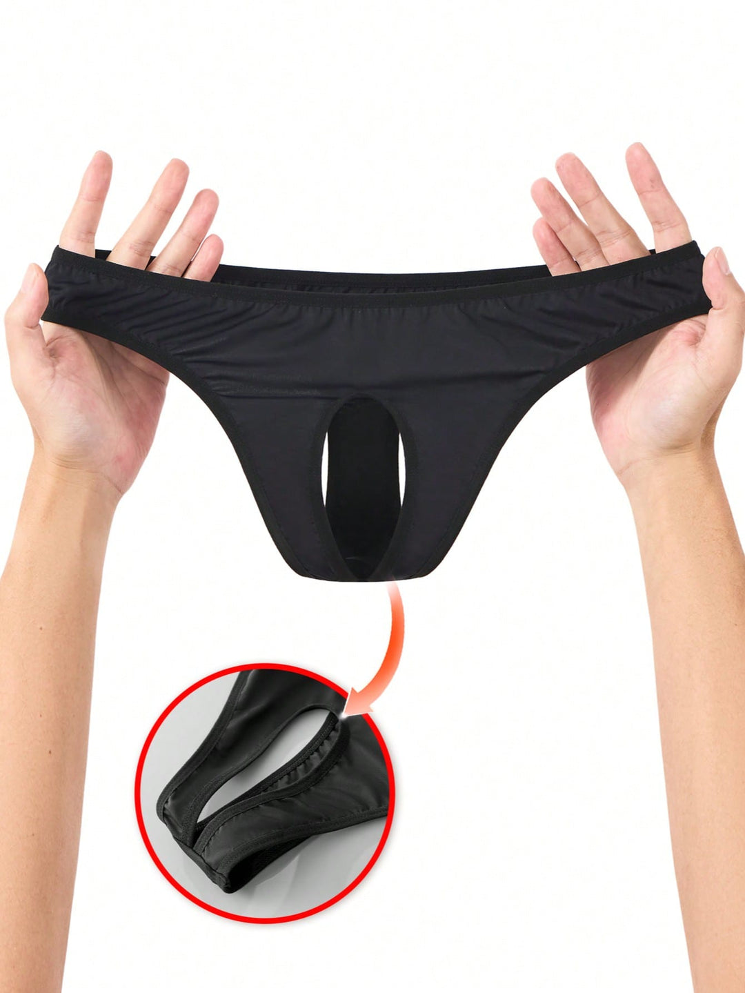 Chiloți tip tanga SHEIN, negru