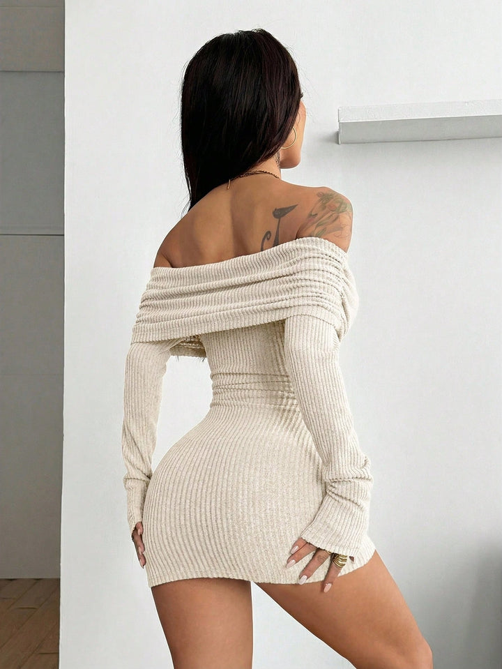 Rochie scurtă SHEIN, bej