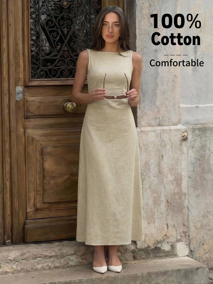 Rochie midi SHEIN, bej