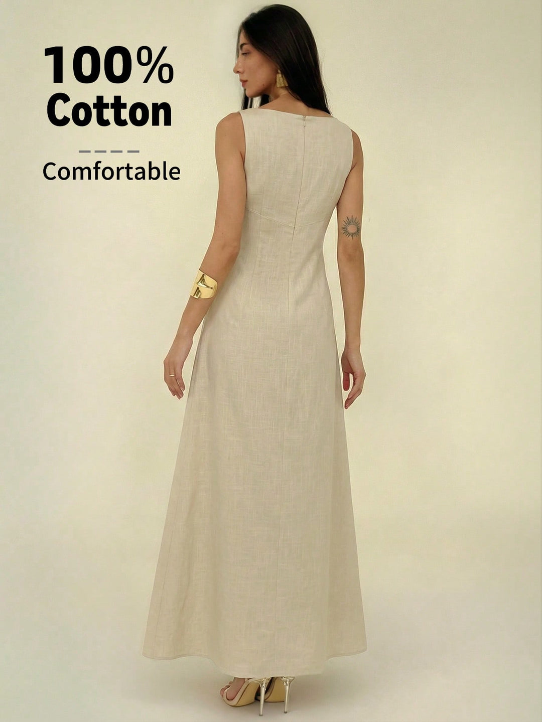 Rochie midi SHEIN, bej