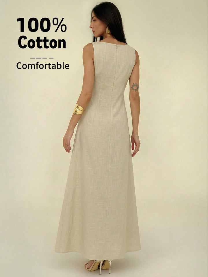 Rochie midi SHEIN, bej