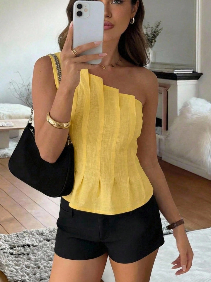 Top SHEIN, galben