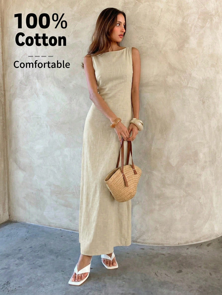 Rochie midi SHEIN, bej