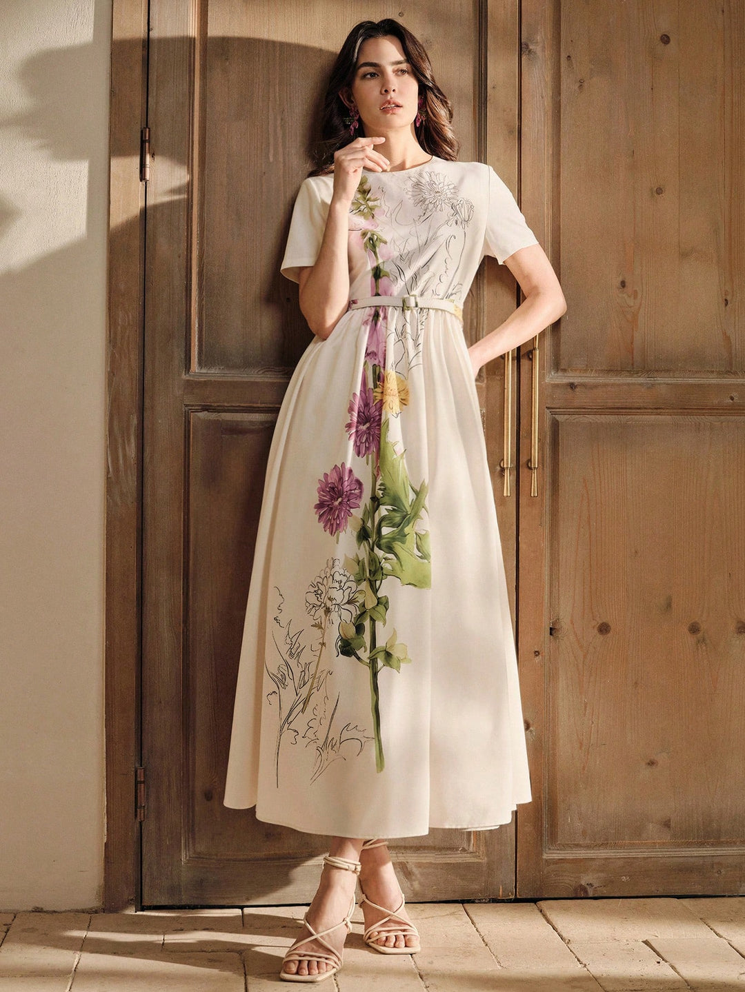 Rochie maxi SHEIN, bej