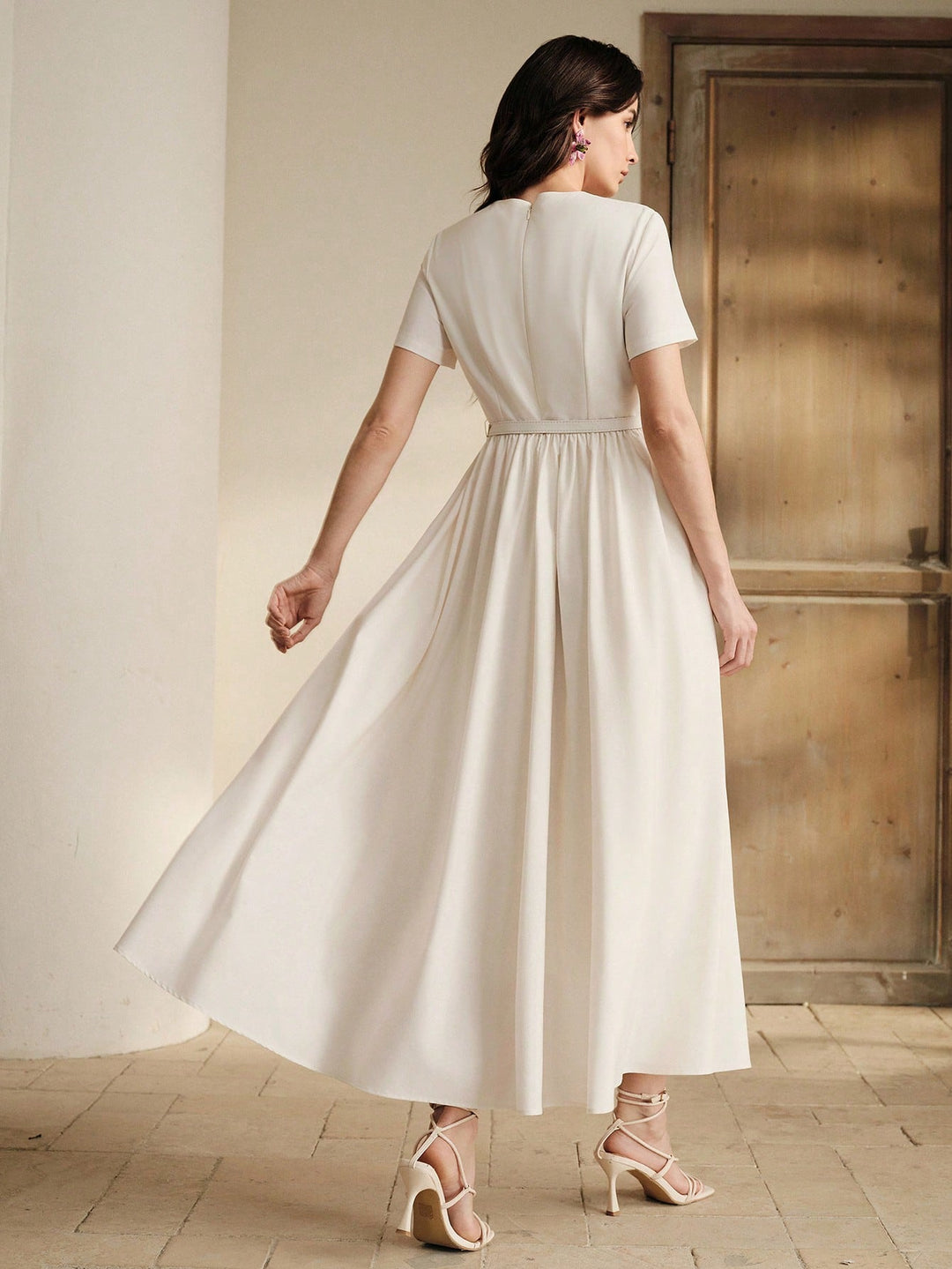 Rochie maxi SHEIN, bej