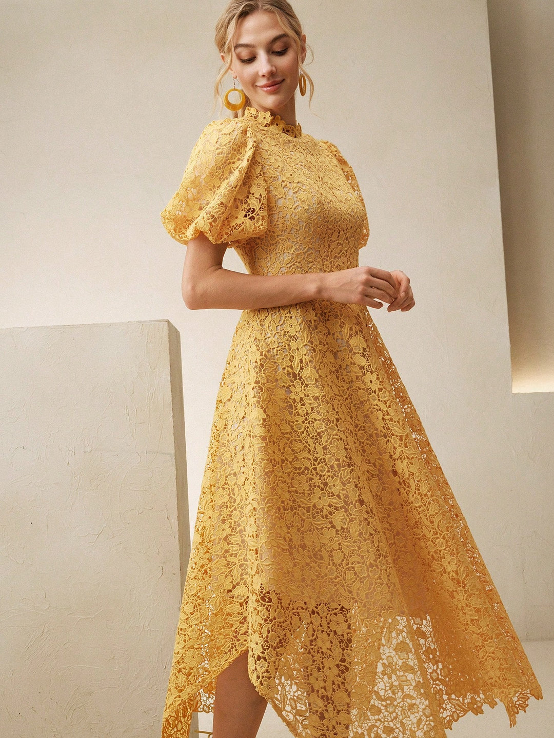 Rochie midi SHEIN, galben