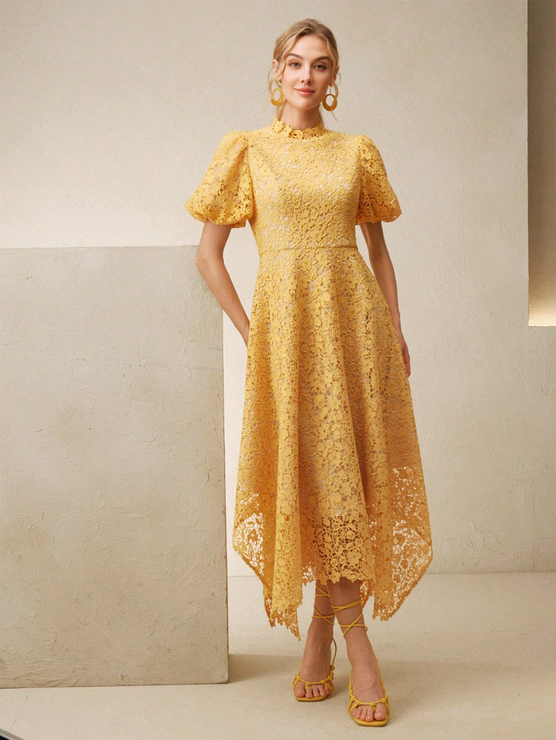 Rochie midi SHEIN, galben