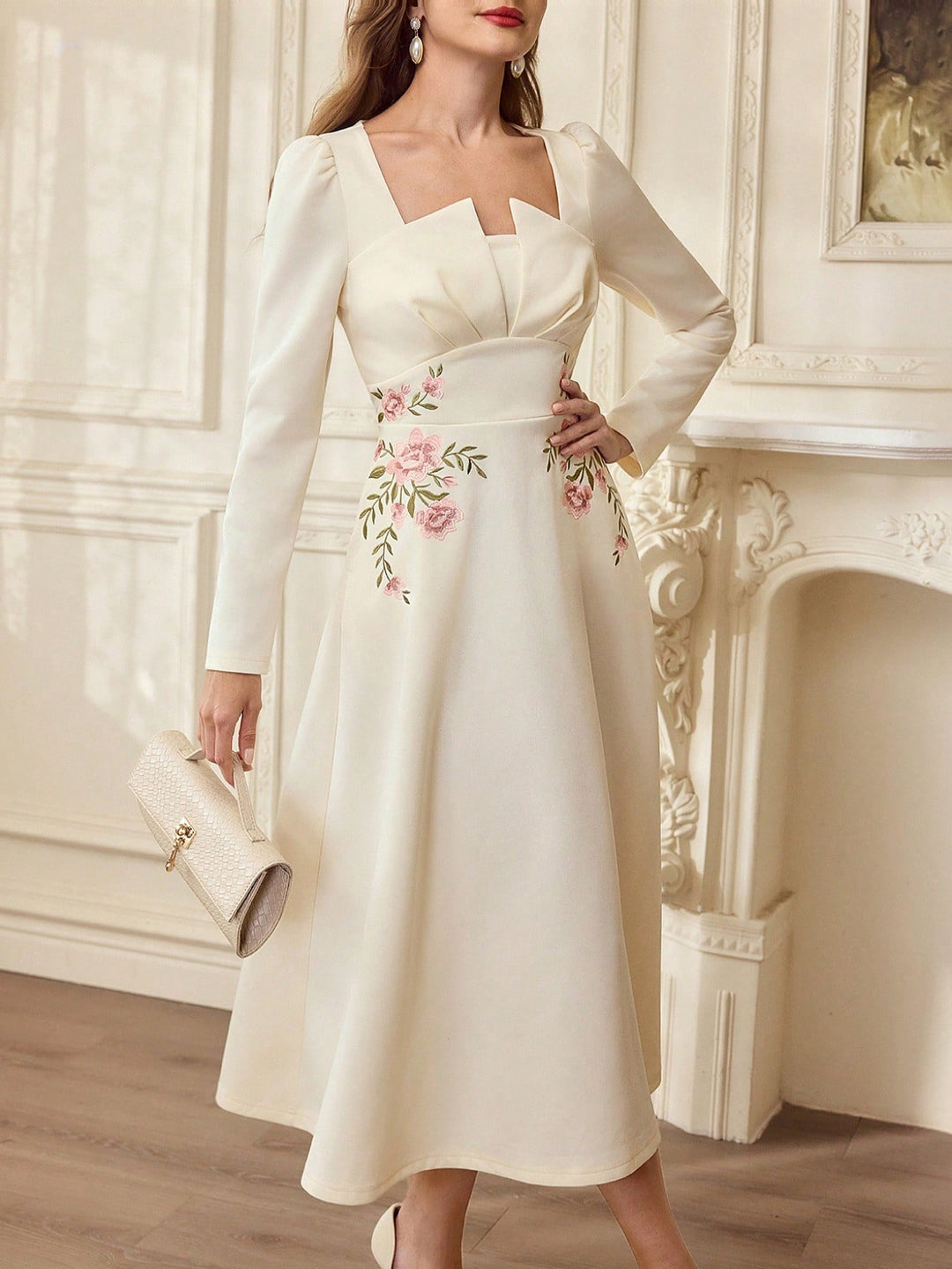 Rochie maxi SHEIN, bej