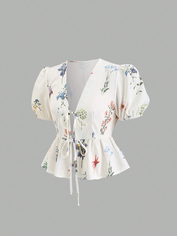 Bluza cropped SHEIN, alb