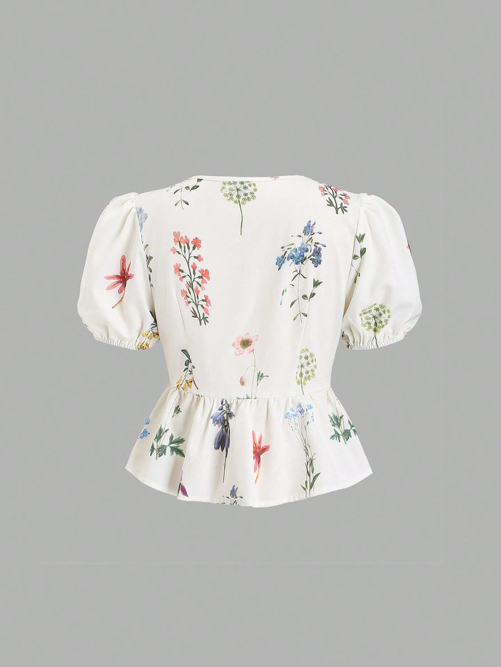 Bluza cropped SHEIN, alb