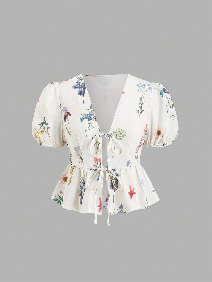 Bluza cropped SHEIN, alb