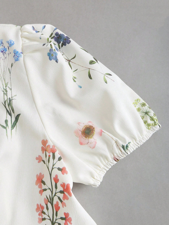 Bluza cropped SHEIN, alb