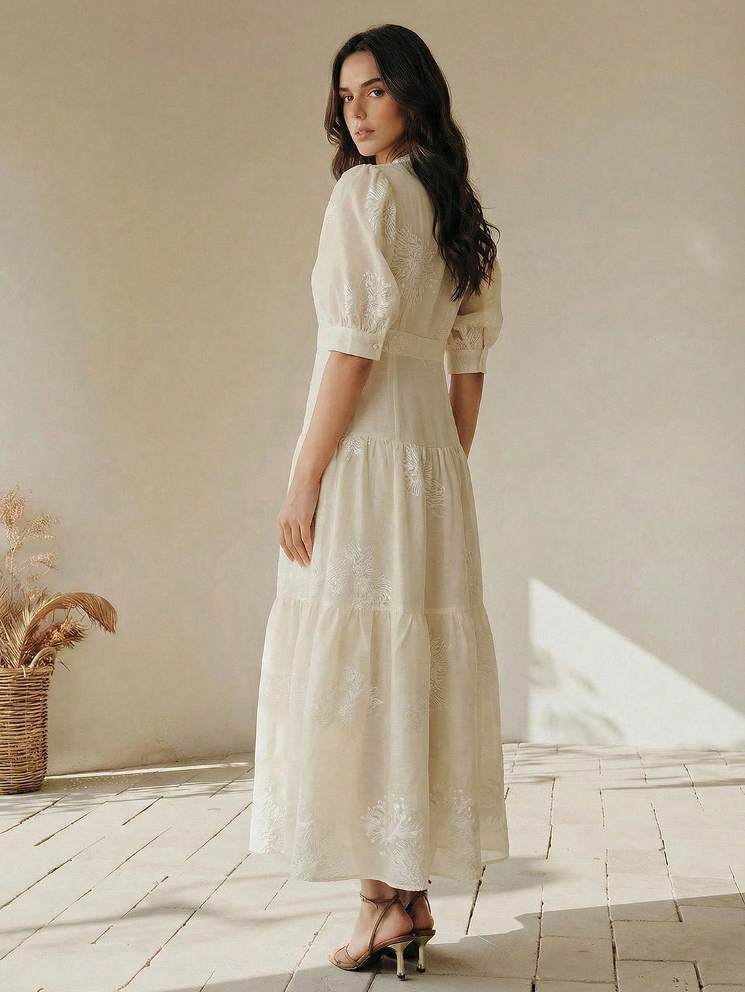 Rochie maxi SHEIN, bej