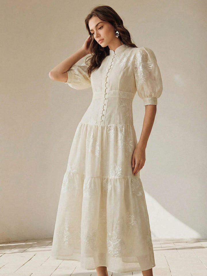 Rochie maxi SHEIN, bej
