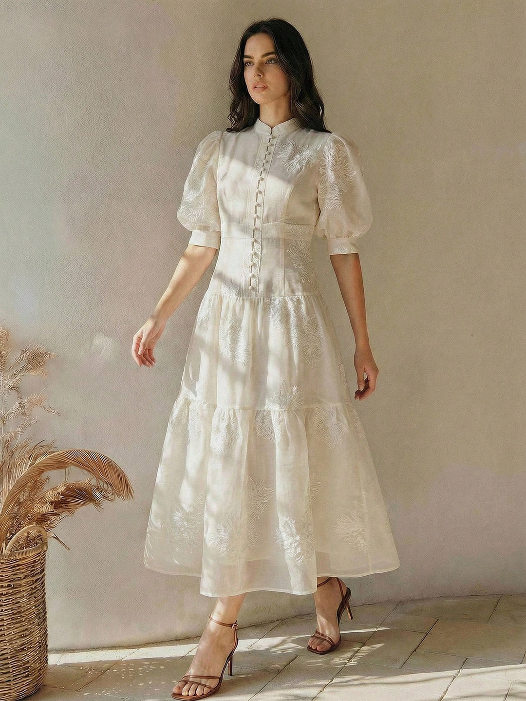 Rochie maxi SHEIN, bej