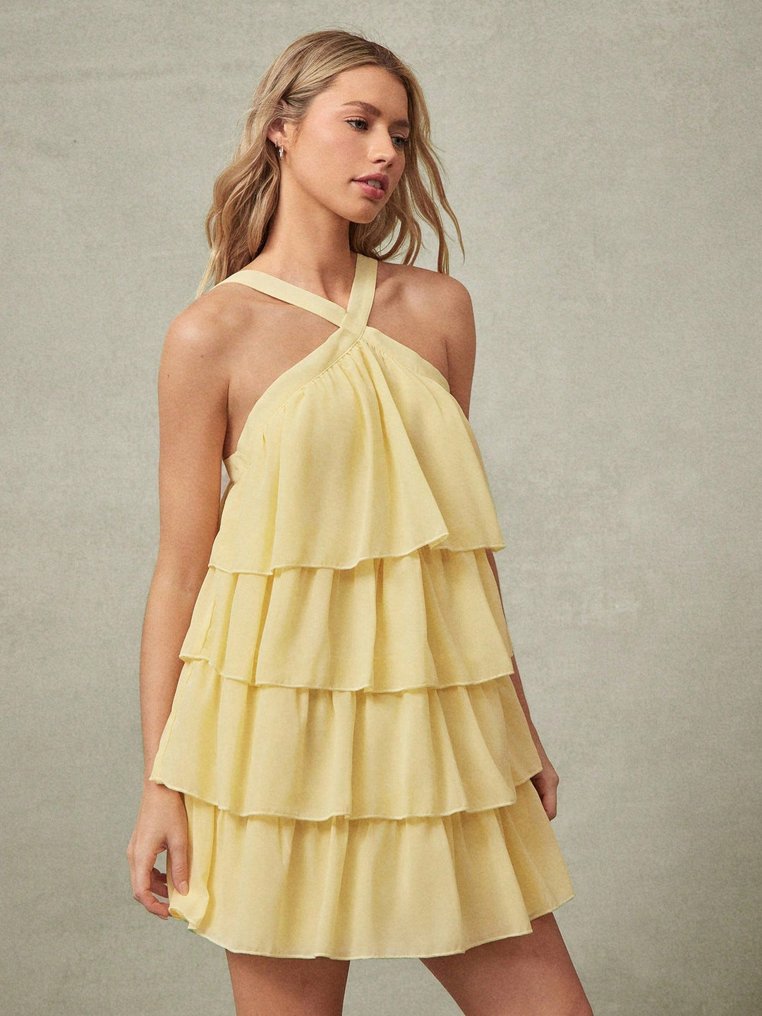 Rochie mini SHEIN, galben