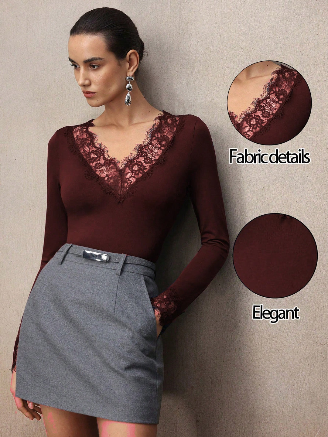 Tricou SHEIN, vișiniu