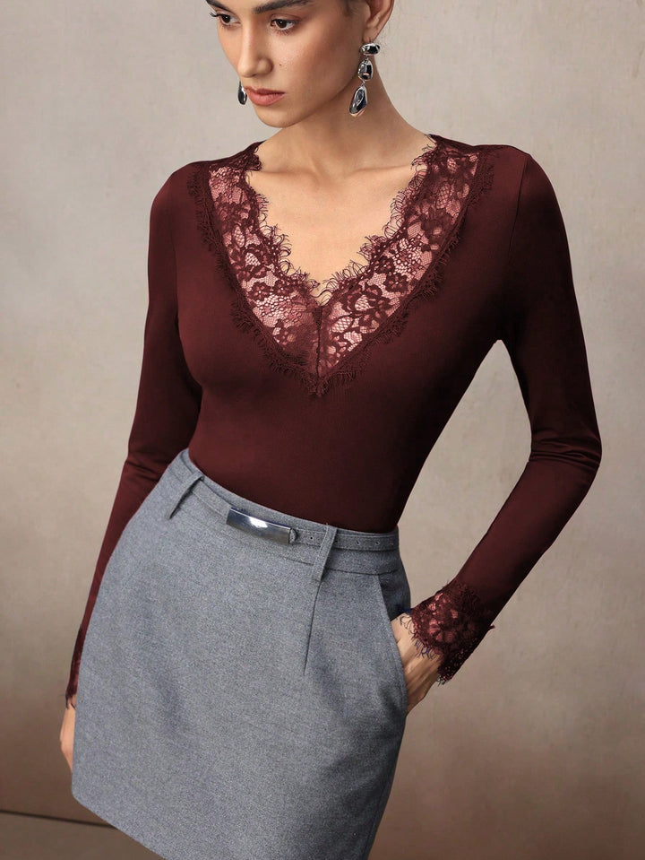 Tricou SHEIN, vișiniu