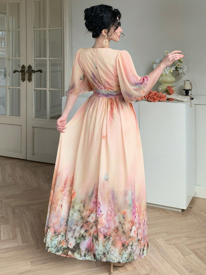 Rochie maxi SHEIN, portocaliu