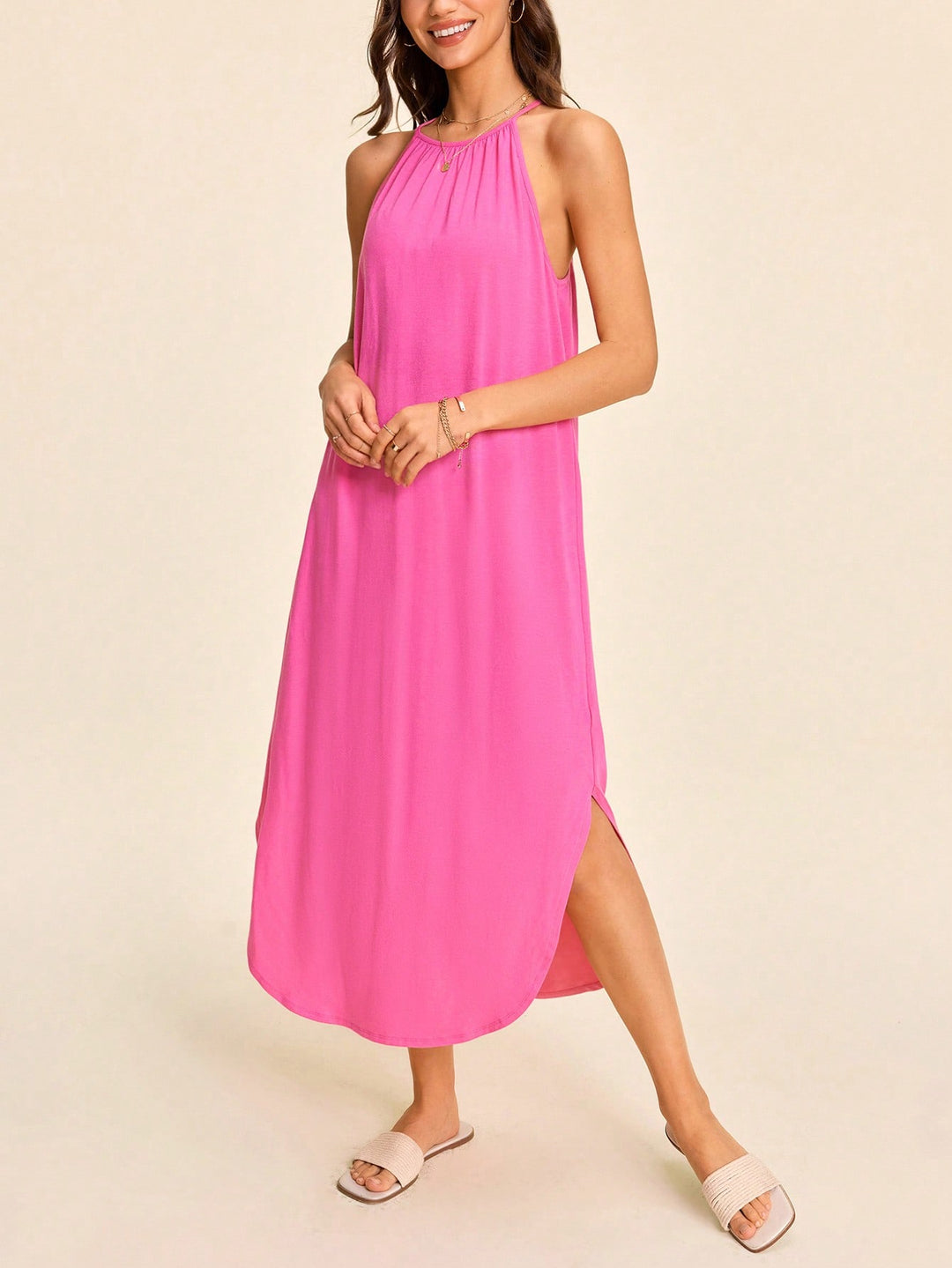 Rochie maxi SHEIN, roz