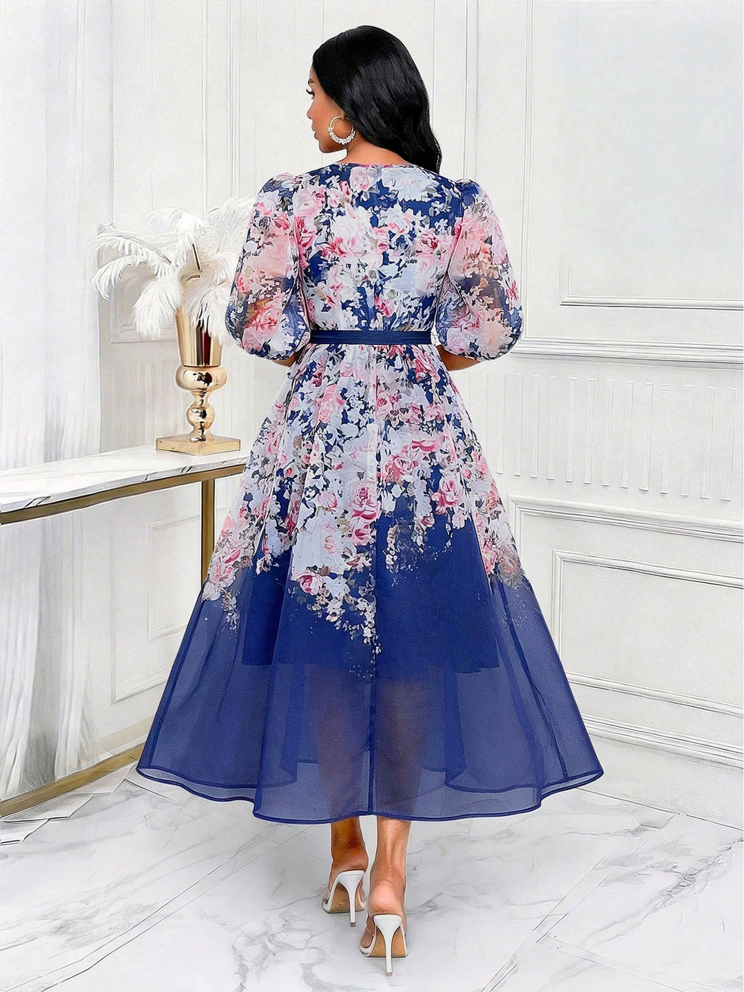 Rochie maxi SHEIN, albastru