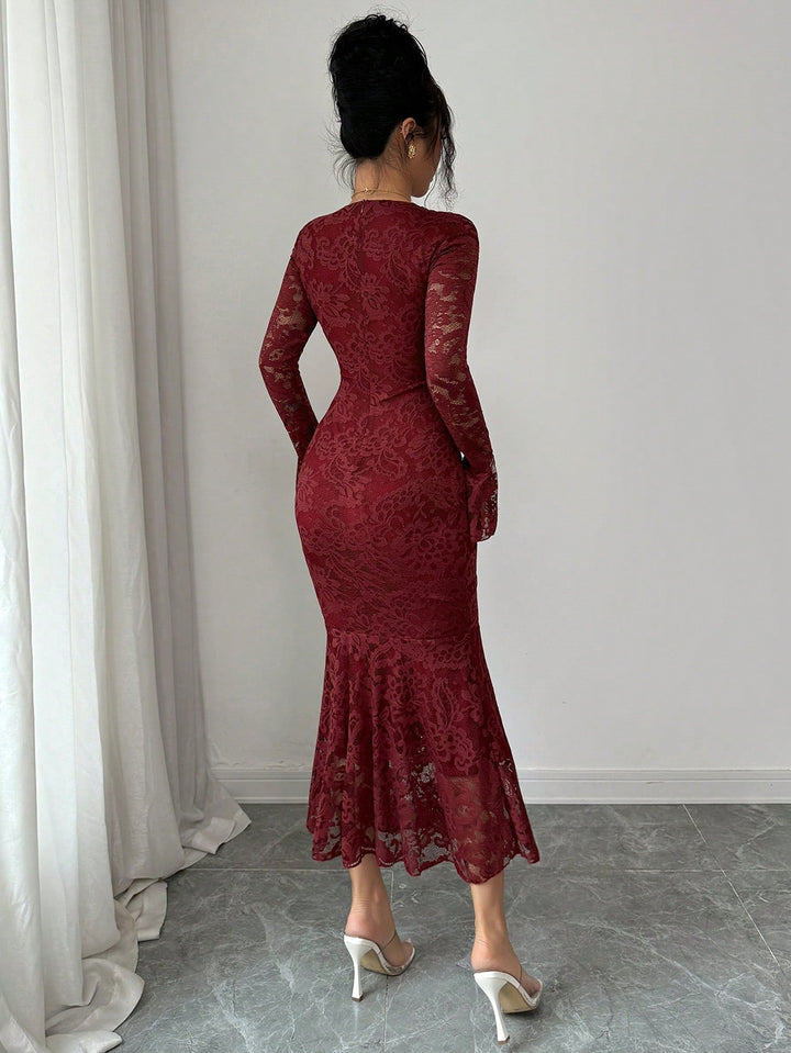 Rochie midi SHEIN, vișiniu