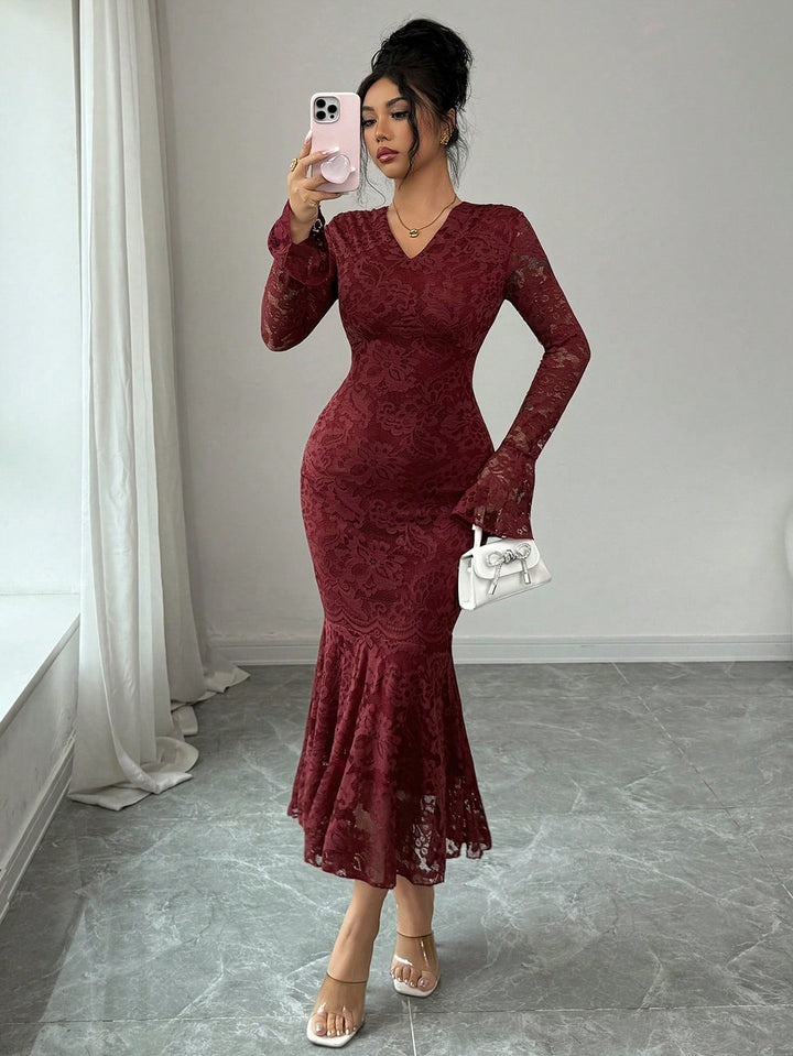 Rochie midi SHEIN, vișiniu