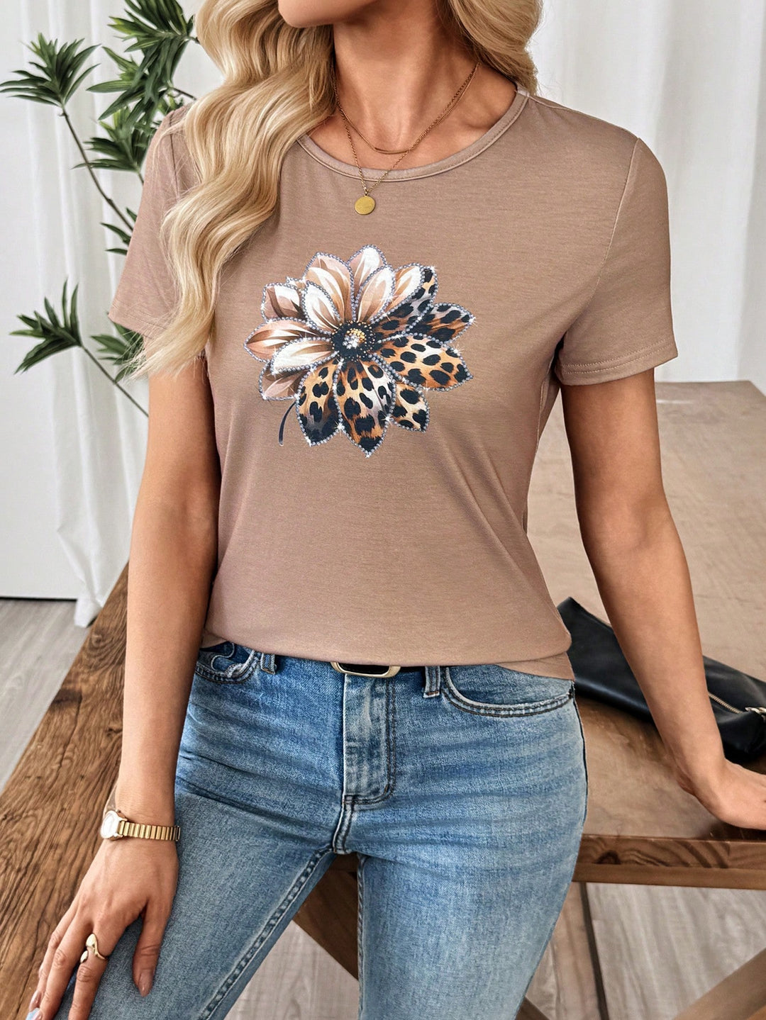 Tricou SHEIN, bej