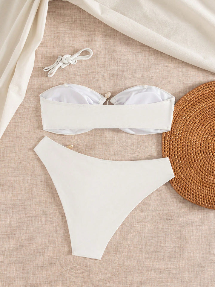 Costum de baie SHEIN, alb