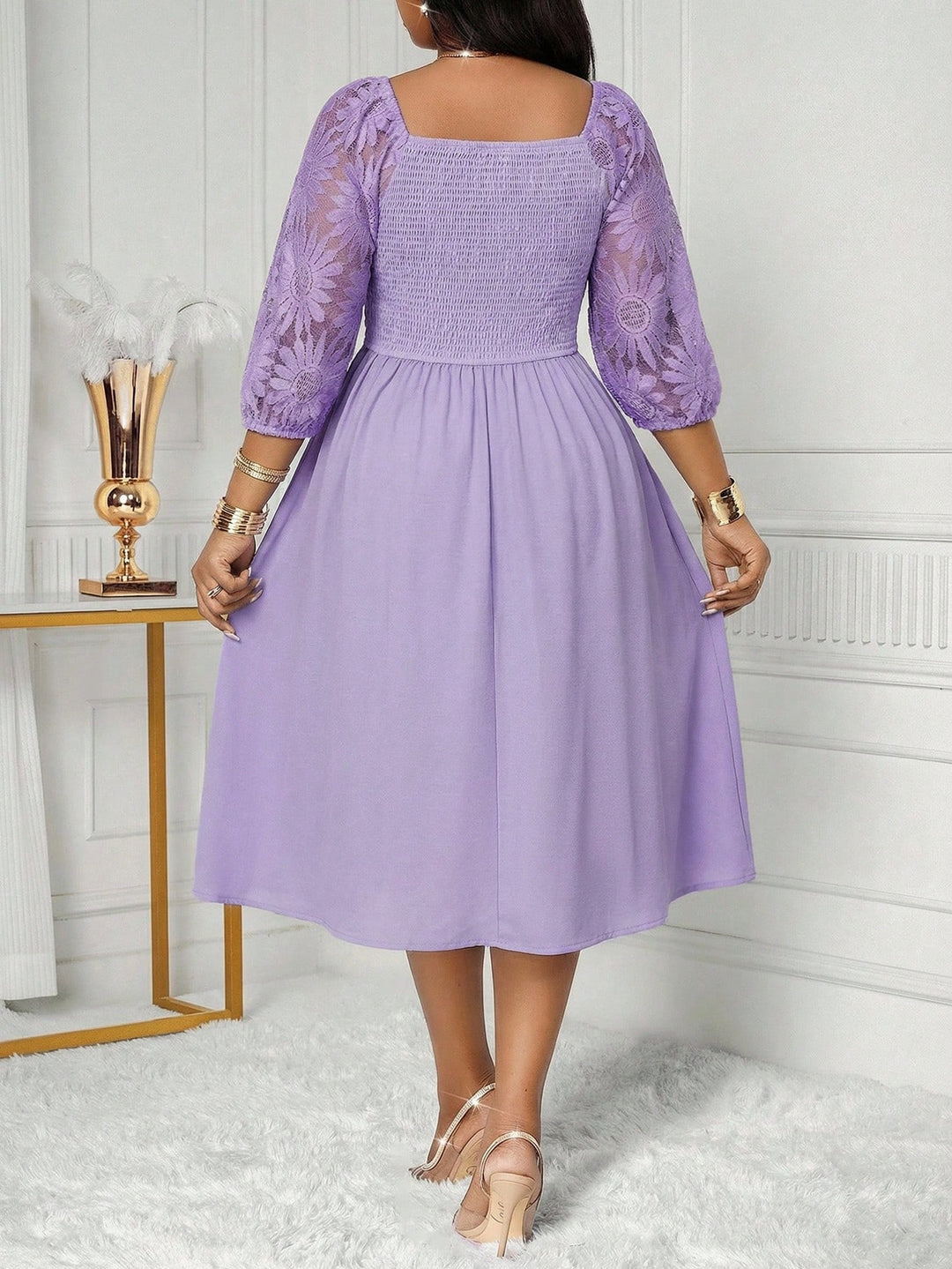 Rochie midi SHEIN, mov