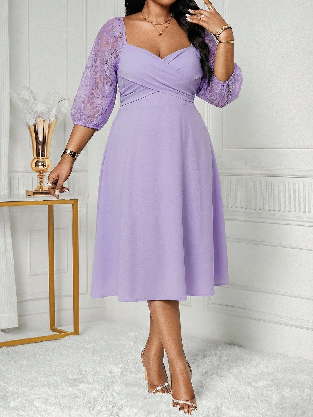 Rochie midi SHEIN, mov